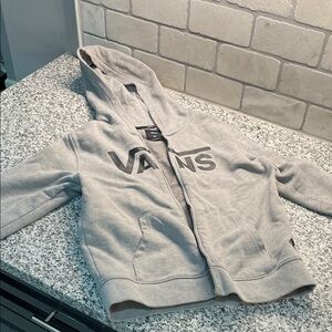 Vans Light Gray Zip-Up Hoodie